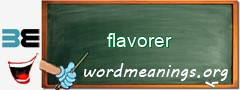 WordMeaning blackboard for flavorer